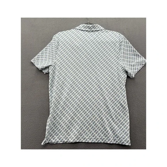 Puma Golf Polo Shirt Boys Large White Grey Pineapple Print Short Sleeve Logo - Picture 8 of 13